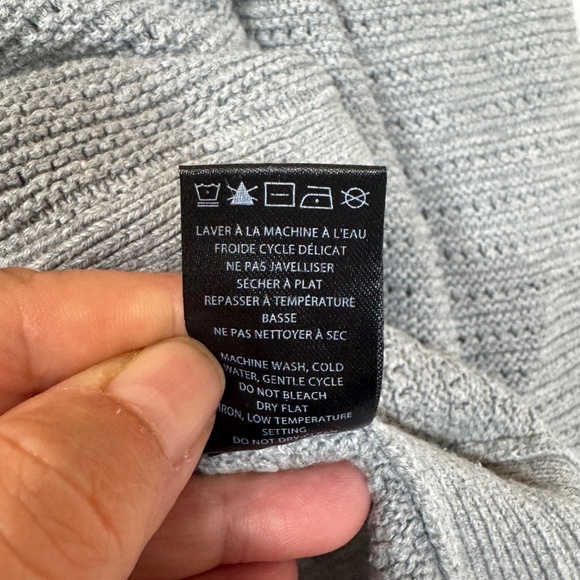 Lily Morgan Swetaer Womens Size Large Gray 3/4 Sleeve Open Knit Lightweight - Picture 6 of 7